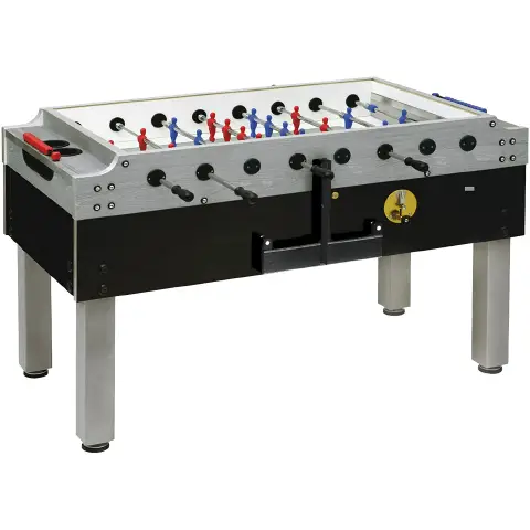 OLYMPIC SILVER COIN OPERATED TABLE SOCCER WITH RETURNABLE RODS