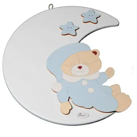 LUNA CELESTE ORSO IN LEGNO