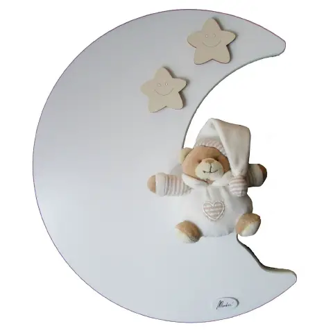 LUNA GRANDE BEIGE CON ORSO IN STOFFA