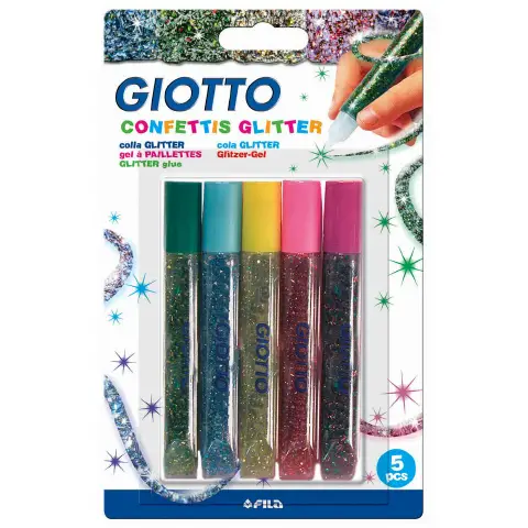 Glitter Confettis Giotto Blister 5 Colors