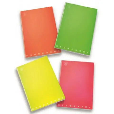 Quaderno Maxi Monocromo Fluo - 42 Fogli - Quadretto 5mm (A4) - confezione 10 pz