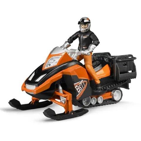 Bruder Snowmobile With Driver And Accessories Toy 63101