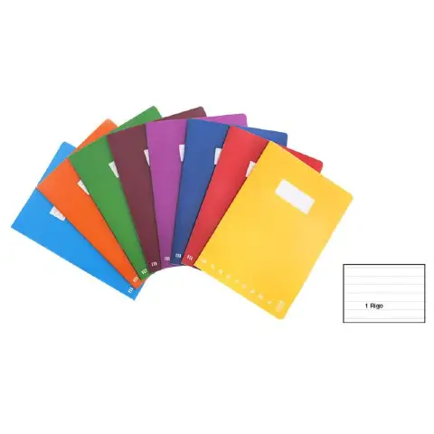 Quaderno Maxi Monocromo - 42 Fogli - Rigatura 1 Rigo - Copertina in PPL (A4) - confezione 10 pz