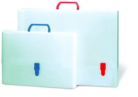 Cartella Polionda Trasparente 36x51x3,5 con 2 Chiusure