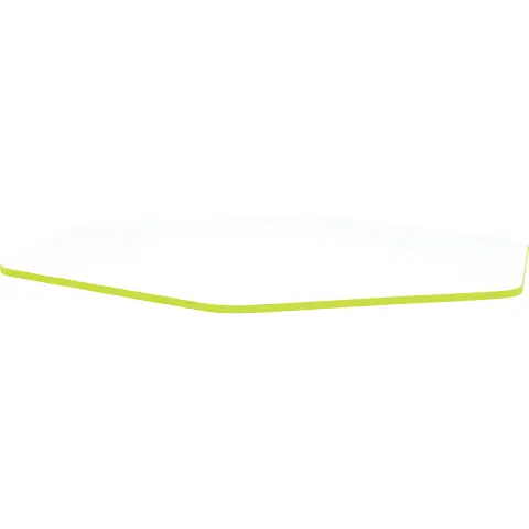 Top Esagonale cm. 144,5x128 Bianco C/Bordo Lime