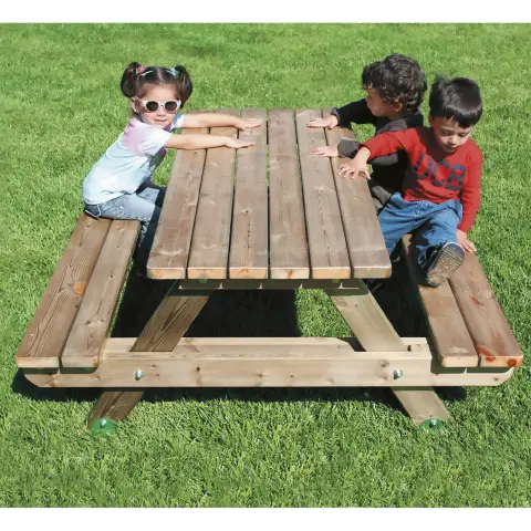 Tavolo con Panche in Legno Clio Baby