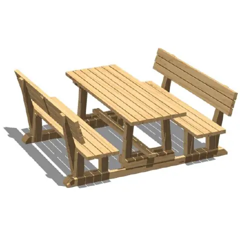 TAVOLO PIC NIC FORMA CON PANCHE