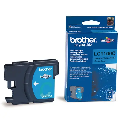 BROTHER ORIGINAL CARTRIDGE DCP 385C-6690CW-6690M -LC1100C- CYAN