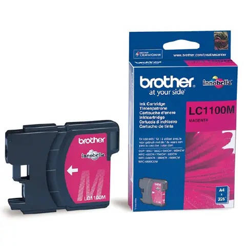 BROTHER ORIGINAL CARTRIDGE DCP 385C-6690CW-6690M -LC1100M- MAGENTA