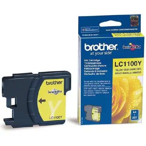 BROTHER ORIGINAL CARTRIDGE DCP 385C-6690CW-6690M -LC1100Y-YELLOW