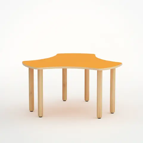 TAVOLO ONDA ESATONDO H 52 CM - MISURA 2 - ARANCIO