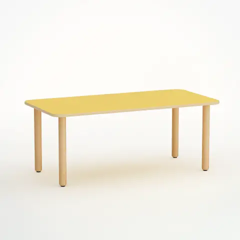 TAVOLO FORMA RETTANGOLARE H 46 CM - MISURA 1 - GIALLO