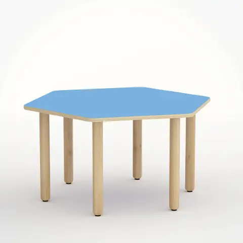 TAVOLO FORMA ESAGONALE H 46 CM - MISURA 1 - BLU ORIZZONTE