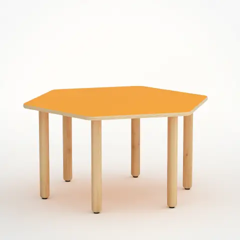 TAVOLO FORMA ESAGONALE H 52 CM - MISURA 2 - ARANCIO