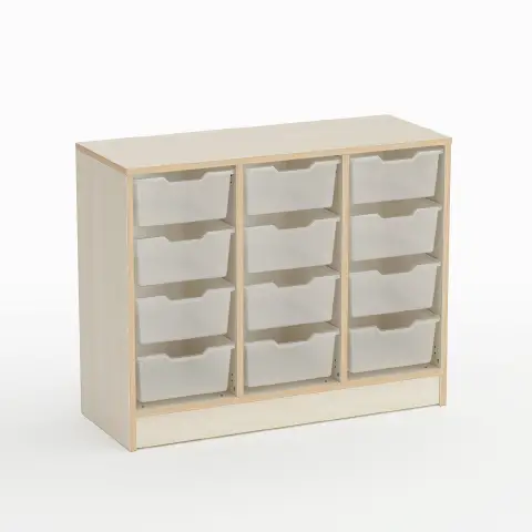 Forma Nursery School Cabinet with 12 High Drawers - CAM Compliant