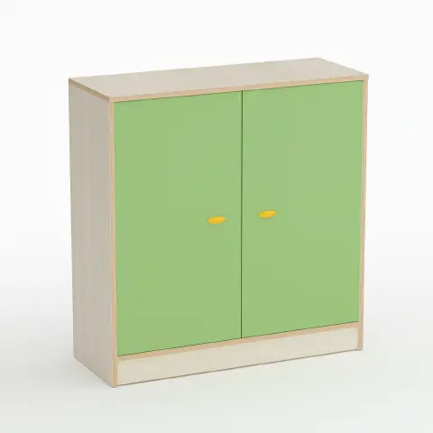 Mobile Nursery School Shape with 2 Doors Height 110 cm. Green - CAM Compliant