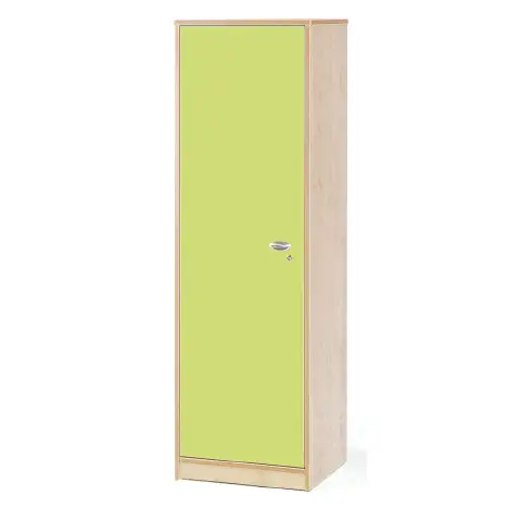 Childhood School Cabinet Column Shape with Right Door Green