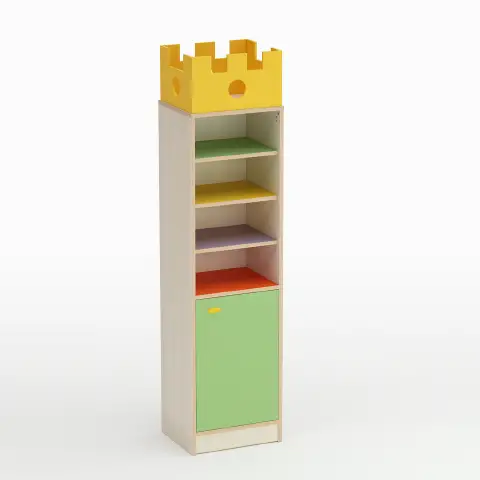 Mobile Nursery School Column Shape with Left Opening Door Green - CAM Compliant
