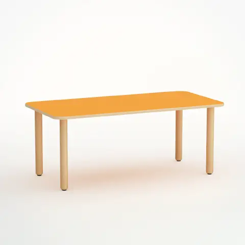 TAVOLO FORMA RETTANGOLARE H 52 CM - MISURA 2 - ARANCIO