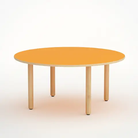 TAVOLO ONDA CIRCOLARE H 52 CM - MISURA 2 - ARANCIO