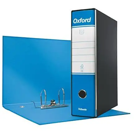 Registratore con Custodia Meccanismo a Leva Oxford Dorso 8  Blu - confezione 6 pz