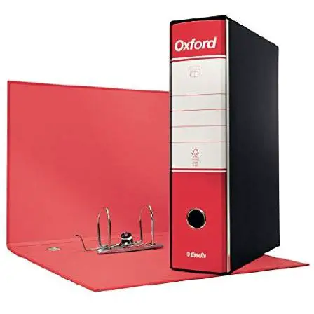 Registratore con Custodia Meccanismo a Leva Oxford Dorso 8 Rosso - confezione 6 pz