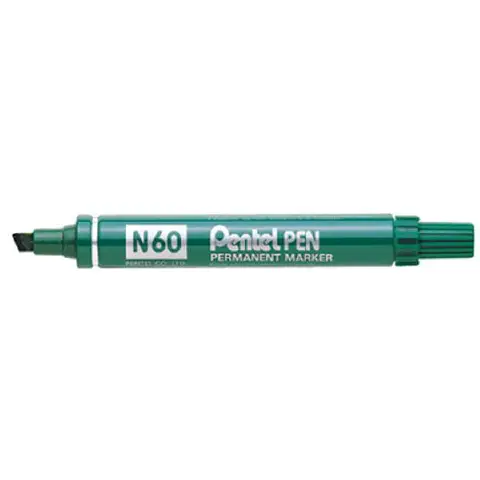 Permanent Marker with Chisel Tip Pentel Marker N60 Green