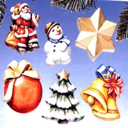 Christmas Subjects Casting Mold 2 - 6 subjects cm 5.5