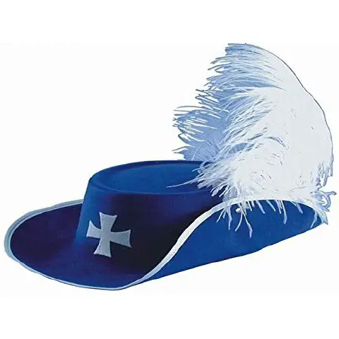 D'Artagnan Hat in Bifloccato Blue C/