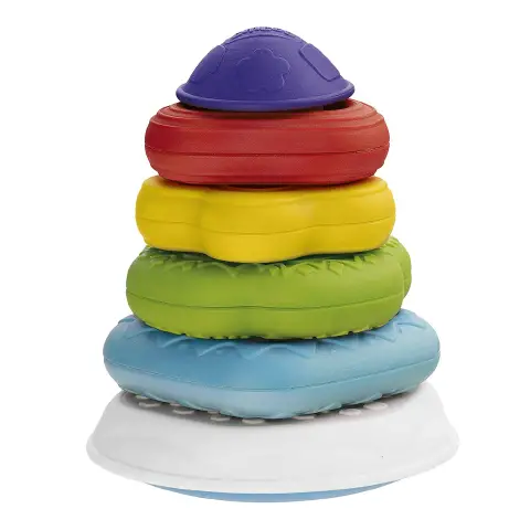 Chicco Smart2Play 2 In 1 Stackable Tower Of Rings Shapes And Crisscrosses
