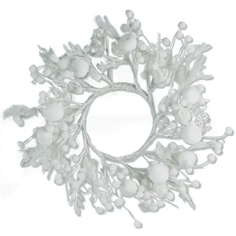 White Wreath with Bacch/Fruits/Pines D.cm.