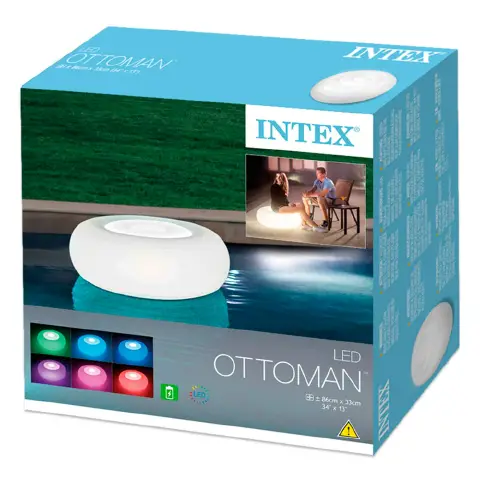 Intex Bright Footstool With Rechargeable Batteries Cm 86x33