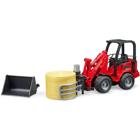 Forklift with Accessories and Hay Bale