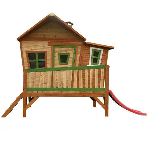 EMMA WOODEN PLAYHOUSE WITH SLIDE