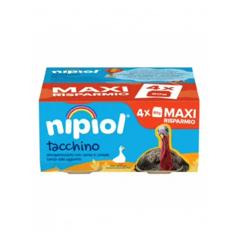 Homogenized Meat Nipiol gr. 80x4 Turkey