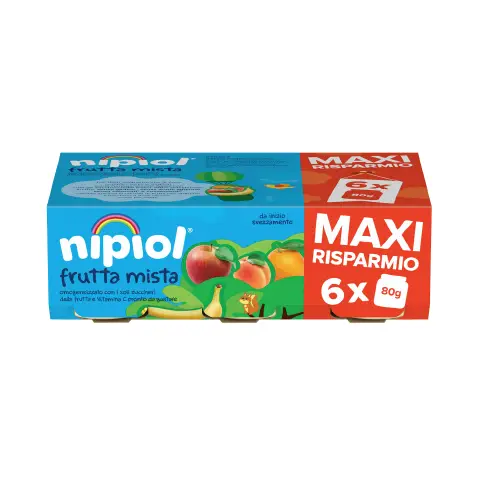Homogenized Fruit Nipiol gr. 80x6 Mixed Fruit