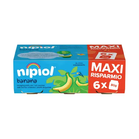 Homogenized Fruit Nipiol gr. 80x6 Banana