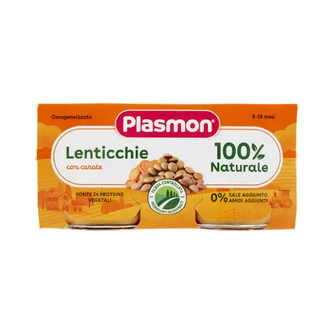 Omogeneizzato Plasmon Gr. 80x2 Legumi Lenticchie