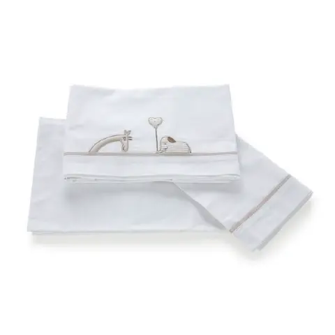 WHITE TURTLEDOVE SAVANNAH BED SHEET SET