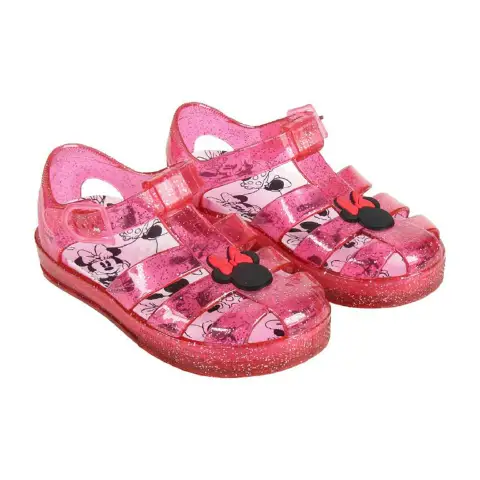 Minnie Beach Sandals Transparent T026 Red
