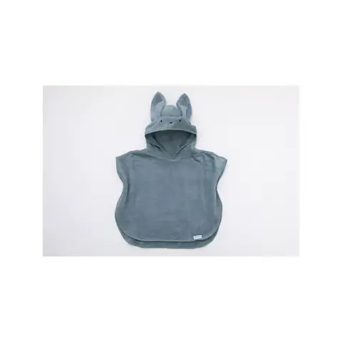 Sponge Poncho Bathrobe 2-4 Years Blue