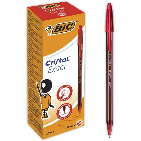 Bic Cristal Exact Red pen - 20 pcs pack