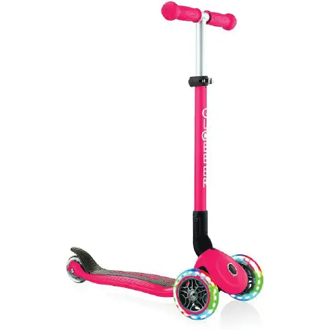 Primo Foldable Scooter with Lights Red