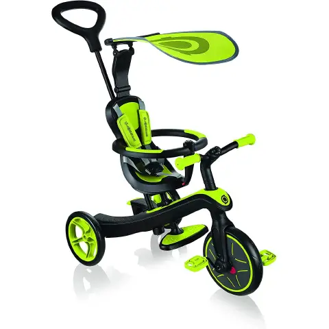 Globber Xplorer Trike 4-in-1 Green Tricycle & balance bike all-in-one