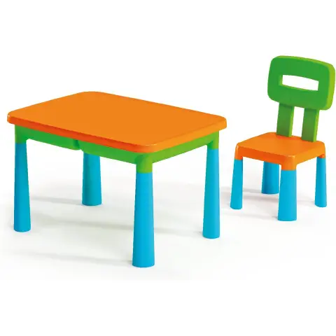 Multicolor Table and Chair