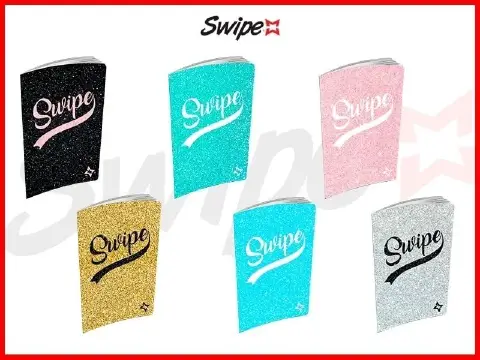 Swipe Glitter Quaderno Maxi A4 Gr. 80 - Rigatura 10mm - confezione 10 pz