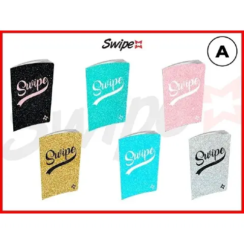 Swipe Glitter Quaderno Maxi A4 Gr. 80 - Rigatura A - confezione 10 pz