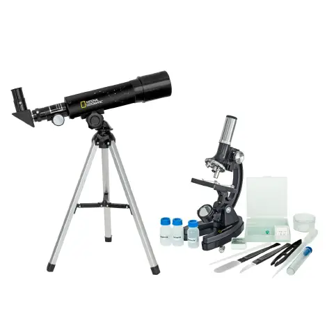 Set Telescopio + Microscopio (Composto da Telescopio 50/360 + Miscoscopio 300x-1200x)