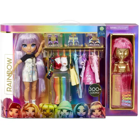 Rainbow High Fashion Studio Avery, Bambole Esclusive con Vestiti, Accessori & 2 Parrucche