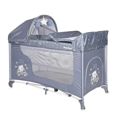 Lettino da Campeggio Moonlight Silver Blue Rocker 2 Livelli
